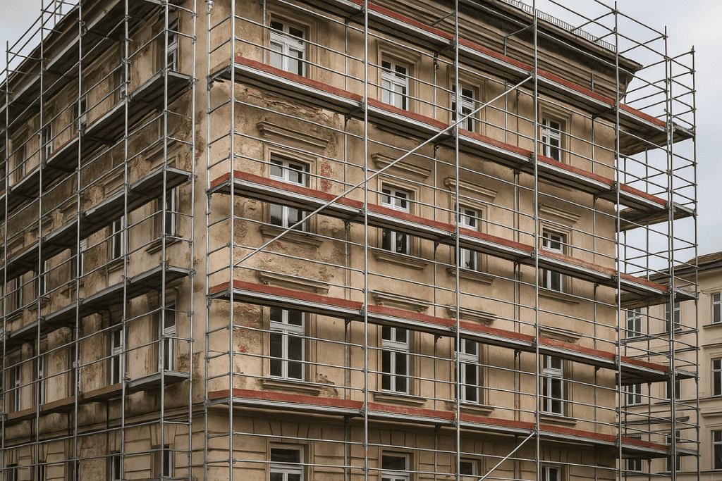 andamios para rehabilitación de fachadas Madrid