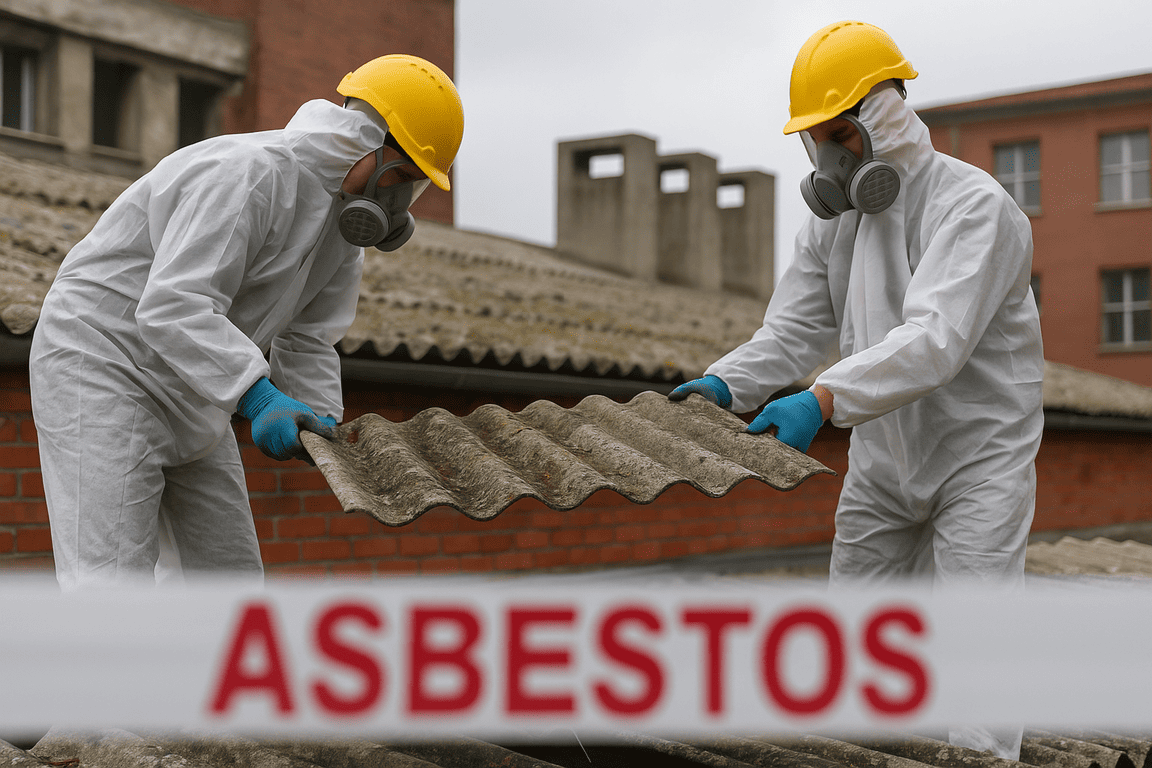 retiro de amianto en cubiertas Madrid normativa