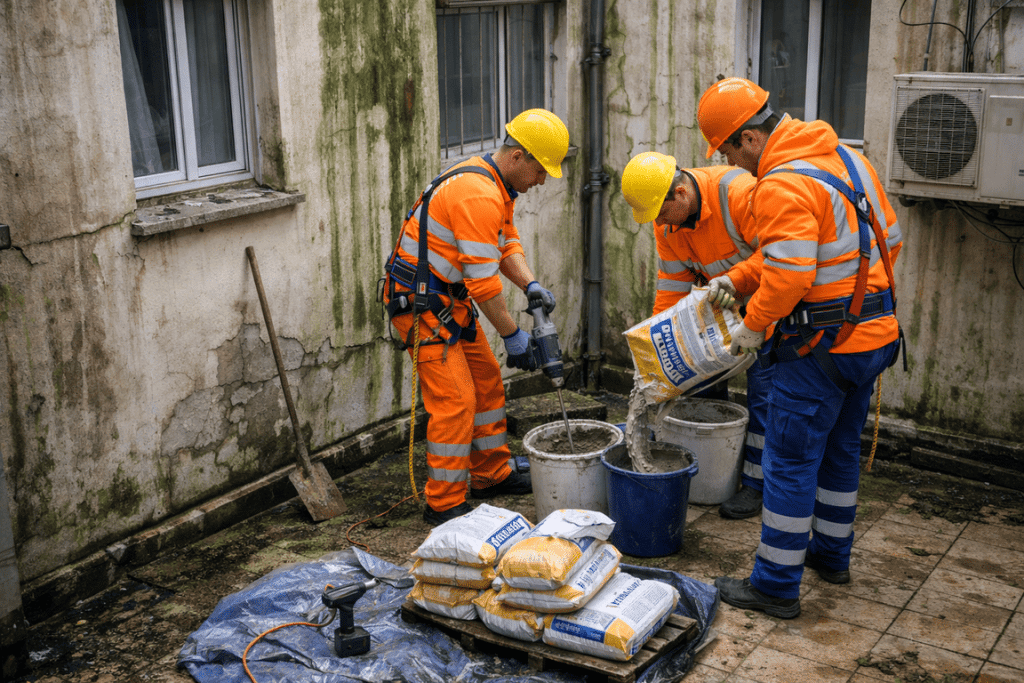 proceso de rehabilitación de patios de luces Madrid