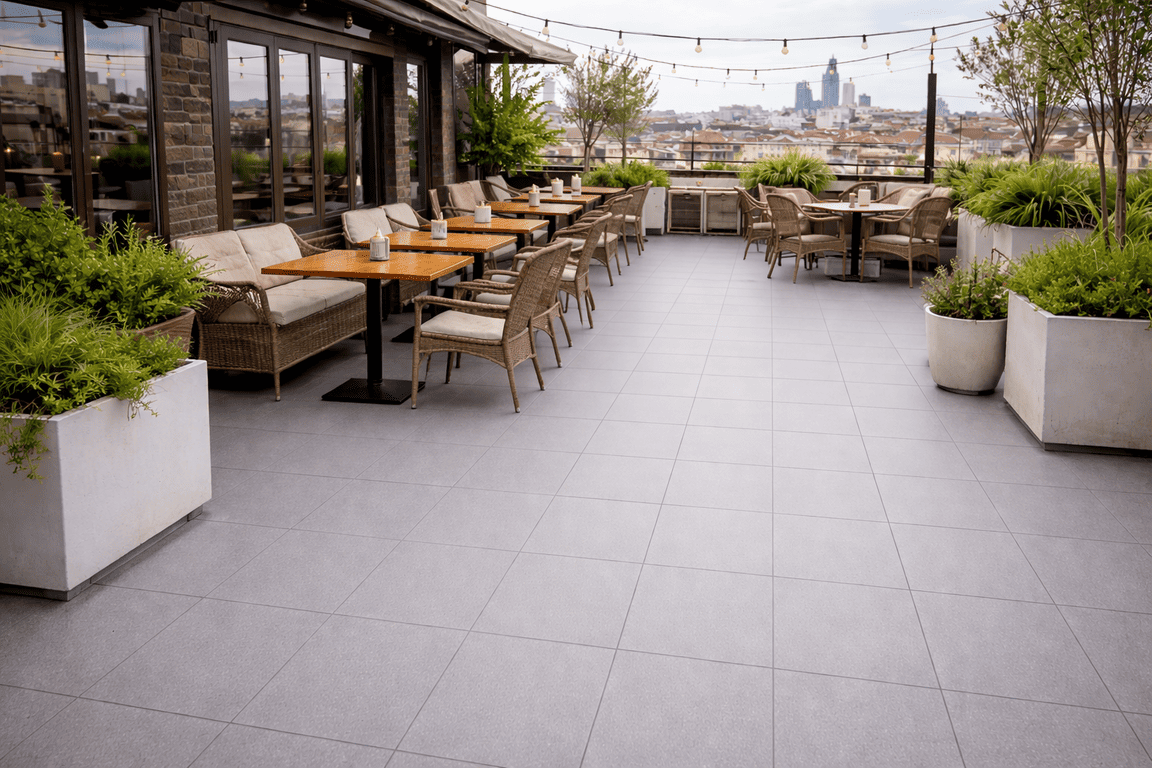 resultado de la impermeabilización de terrazas transitables Madrid