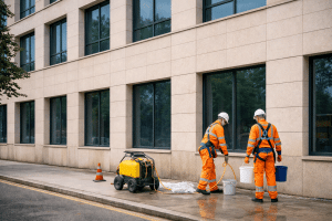 resultado de limpieza de fachadas en altura Madrid