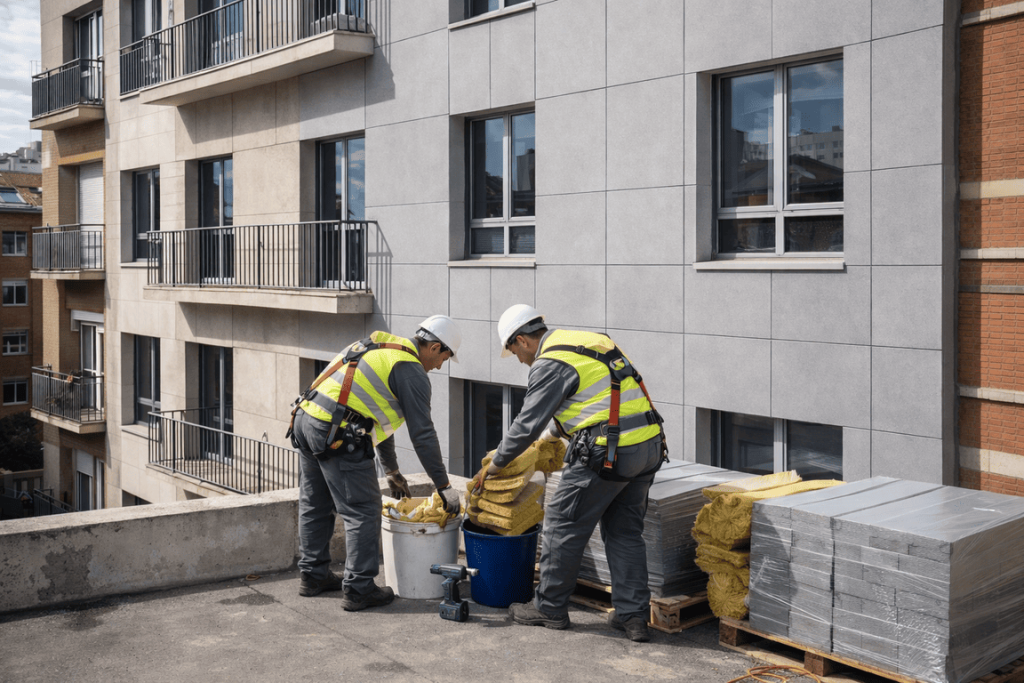 resultado del aislamiento térmico en fachadas ventiladas Madrid