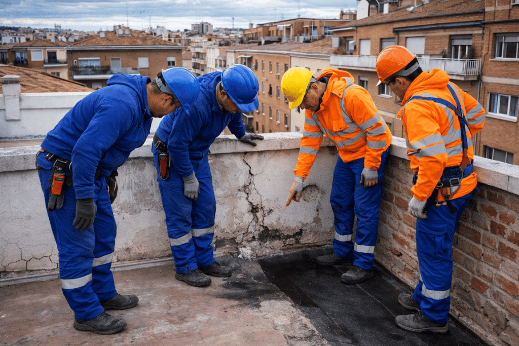 revisión para reparación de tejados comunitarios Madrid